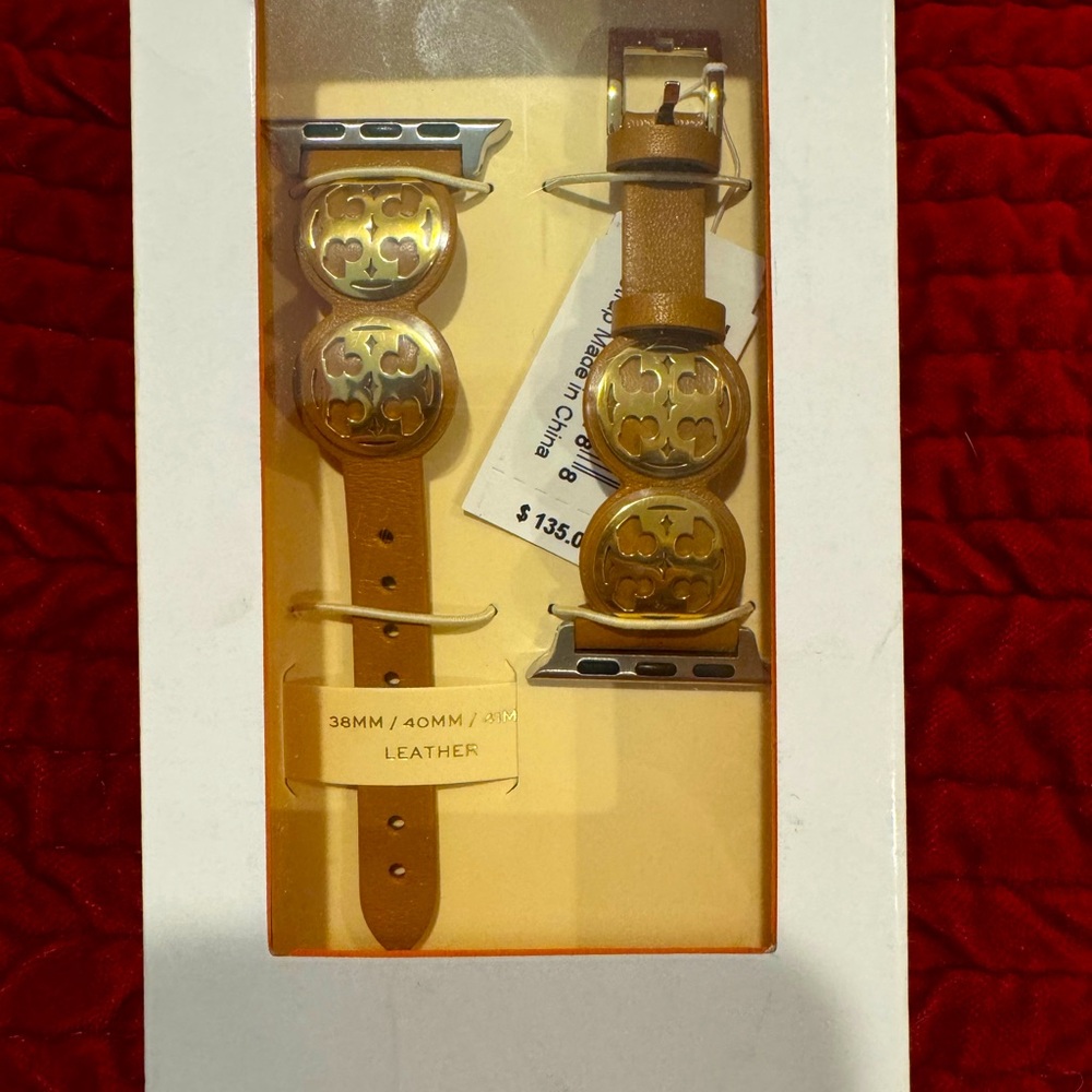 Tory Burch leather Apple Watch band